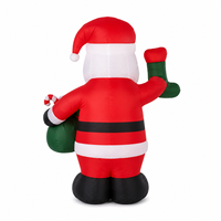 Père Noël gonflable lumineux à LED de 1,5 m pour décoration de jardin de Noël