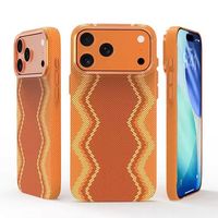Coque de téléphone de luxe haut de gamme en fibre de carbone, texture PC, antichoc, pour iPhone 14, 15, 16, 17 Pro Max – Vente en gros