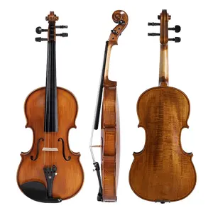 Tongling Factory Wholesale Solid Spruce Natural Flame Violins For Sale