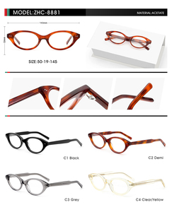 แว่นตาแฟชั่นทรงกลมสไตล์เกียกชิคจาก Factory Eyewear กรองแสงสีฟ้า ผลิตจากอะซิเตททนทาน ลายเรียบ - Product Image 2