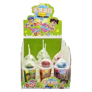 ลูกอมขายส่งแบบกำหนดเอง แบรนด์ส่วนตัว ผงรสเปรี้ยว ไอศกรีมถ้วย ลูกอมรสผลไม้หลากสี บรรจุภัณฑ์สะดุดตา - Product Image 4