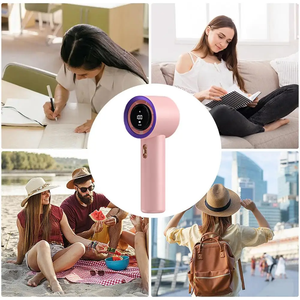<span class=keywords><strong>Ventilateur</strong></span> portable sans pales USB 199 vitesses, mini-<span class=keywords><strong>ventilateur</strong></span> turbo haute vitesse 3000 mAh pour étudiants et femmes, idéal pour l'été en extérieur - Product Image 5