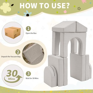 Canapé pour enfants 10 pièces, canapé modulaire pour enfants pour salle de jeux, chambre à coucher, canapé multifonctionnel 10 en 1 pour enfants pour jouer - Product Image 5