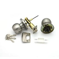 Serrure de porte intérieure cylindrique en acier inoxydable ANSI 3 de Guangzhou avec clé, durable, antivol et étanche