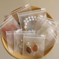 Pochette zippée en PVC pour bijoux, épaisse et anti-poussière, pour rangement de boucles d'oreilles et accessoires, emballage en gros