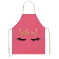 Tablier à motif de cils cuisine femmes adulte maison cuisine cuisson nettoyage tabliers bavoirs Extension de cils outils de maquillage