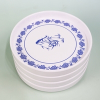 Assiette de service creuse en mélamine incassable et écologique, compatible lave-vaisselle, vaisselle en plastique, 100 pièces MOQ, vente en gros, usage domestique