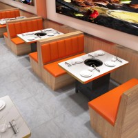 Kommerzielle Hot Pot Buffet Restaurant Möbel Set Hotpot Korean Bbq Esstisch und Stühle Cafe Booth Sofa für Restaurants