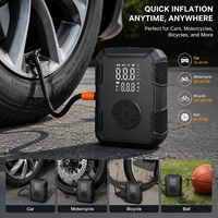 7.4V Cordless Tire Inflator, 2000mAh*2 Portable Air Pump 150PSI with Multiple Pressure Units