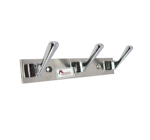 3 Pin SS202 Stainless Steel Cloth <b>Hook</b> Heavy Duty Wall Mounted Triple <b>Hook</b> for Door Bathroom <b>Kitchen</b> Organizer - Product Image 3