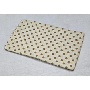 ผ้าฝ้ายลายจุดสีน้ำตาลครีม พิมพ์ลายบล็อก Bagru Kalamkari กว้าง 43/44 นิ้ว - Product Image 3