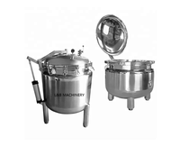 Haricots à soupe d'os bouillis 1000L Autocuiseur Machine de traitement à haute pression Autocuiseur à sauce industrielle