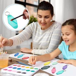 Cá nhân hoá nhiều màu sắc tùy chỉnh trống DIY motel keytags Mặt dây chuyền motel Keychain trống với bao bì tùy chỉnh Keychain Logo - Product Image 3