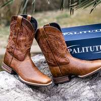 Bottes de cowboy occidentales en cuir véritable de vachette pleine fleur, style ethnique rétro, grande taille, vente en gros Xinzirain