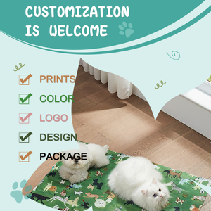 Customizable PVC Pet <b>Bed</b> <b>Mat</b> Summer Cooling Ice Pad for <b>Dogs</b> Outdoor Luxury Modern Cartoon Print Soft PVC <b>Bed</b> <b>Mat</b> XL 40*50CM - Product Image 4