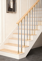 Spindles en aluminium durables, résistants à la rouille et à l'eau, faciles à installer, pour escaliers intérieurs modernes, balustrades et rampes.