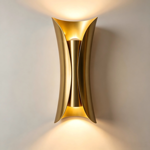 Lámpara de Pared Moderna con Acabado de Latón, Aplique LED de Pared, Luz de Fondo para Dormitorio, Sala de Estar o Pasillo - Product Image 1