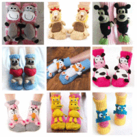 3d Carton Animal Antidérapant Tricoté Nouveauté Drôle Femmes Épais Chaussons Chauds Chaussettes