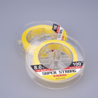 Muyuda Muyuda809 Fil de pêche tressé jaune à haute résistance 150m, résistant à la bourre, durable pour les ruisseaux, les lacs, les rivières et l'océan