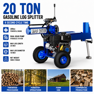 Efurden 20 Ton Gasoline Hydraulic Engine Log Vertical Horizontal Commercial Firewood <b>Machine</b> 2 Years Warranty Available - Product Image 1