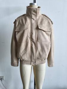 Manteau en daim pour <span class=keywords><strong>femme</strong></span>, automne-hiver - Product Image 5