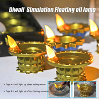 Lampe LED Bougie Flottante Décorative Diwali/Deepavali – Petite Lampe à Huile LED Flottante sur l'Eau – Décoration Lumineuse LED pour Théière