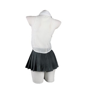 Ensemble uniforme scolaire Lemon Story pour femmes, style lycée, chemise blanche, cravate noire, tissu Oxford en polyester, taille adulte - Product Image 4