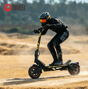 Trottinette électrique tout-terrain 11 pouces avec double suspension 800W 48V 10Ah, trottinette rapide pour adultes, freins à disque avant et arrière - Product Image 4