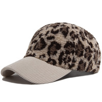 Casquette personnalisée rétro à imprimé léopard à 6 panneaux avec boucle en cuivre doré, unisexe, décontractée, pour toutes les saisons
