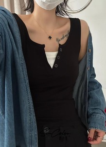 Camisole dos nu en coton côtelé pour femme, débardeur Push-Up à Double rembourrage, respirant, été - Product Image 3