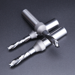 <span class=keywords><strong>Fresa</strong></span> elicoidale HUHAO TCT per fresatura su e giù, <span class=keywords><strong>fresa</strong></span> a spirale per scanalatura CNC, punte per router per legno, doppia bordatura elicoidale - Product Image 2