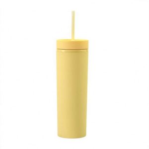 Bouteille d'eau réutilisable en plastique moderne de 16oz avec tasse de voyage à paille droite et tasse en acrylique pour la rentrée des classes - Product Image 3