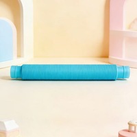 Tube télescopique en plastique 19 mm, jouet anti-stress arc-en-ciel bleu, éducatif, décompression, nouveauté, pour jeunes, vente directe usine