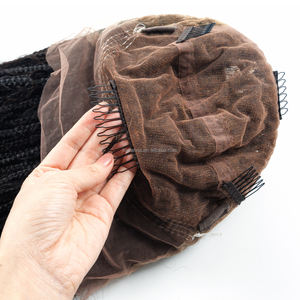 شعر مستعار نسائي ثلاثي الشفاف بدانتيل أمامي كامل شعر مجدل بدانتيل رأس شعر بشري + سروال شعر مستعار Dreadlock - Product Image 3