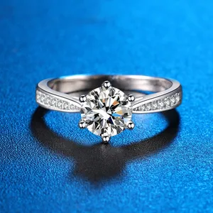 Hersteller Direkt verkauf 925 Silber Ring Cz Moissan ite Custom Zirkon Party TRENDY OEM Trau ringe für Frauen Schmuck Geschenk