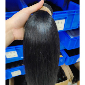 Cheveux humains 100% Remy, cheveux longs et raides, peuvent être permanentés et teints, vendus individuellement - Product Image 3