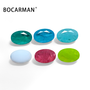 BOCARMAN Kırmızı Füzyon Gevşek Taş |   Görünür Kristal Damarlı Armut Şekli, Fabrika Toptan Toptan Satış Takı Yapımı Malzemeleri - Product Image 5