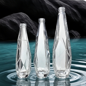 Thiết Kế Mới Tùy Chỉnh Độc Đáo Rõ Ràng Hình Dạng Không Thường Xuyên Pha Lê 350Ml <span class=keywords><strong>500Ml</strong></span> 750Ml Tequila Rượu Rượu Chai Nước Thủy Tinh Chai Rượu Vang - Product Image 5