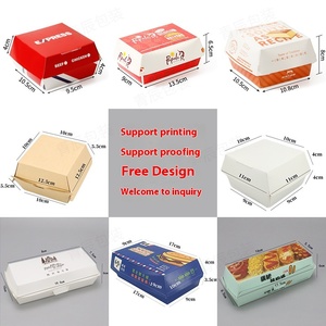 Tùy Chỉnh Dùng Một Lần 2Mm Dày Các Tông Màu Trắng Bao Bì Thực Phẩm Hộp Hình Vuông Gấp Thiết Kế Cho Bánh Mì Bánh Hamburger Takeaway - Product Image 2