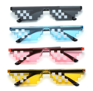 Kính Râm Khảm Mới 2022 Đồ Chơi Lừa Kính <span class=keywords><strong>Thug</strong></span> Life Đối Phó Với Nó Kính Pixel Kính Râm Khảm Đen Truyện Cười Thú Vị Đồ Chơi Vui Nhộn - Product Image 4