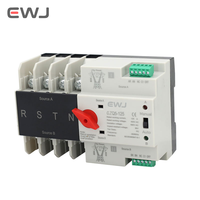 Nouvel interrupteur de transfert automatique (ATS) double alimentation AC 220V 63A 125A, inverseur double alimentation AC 220V 2P