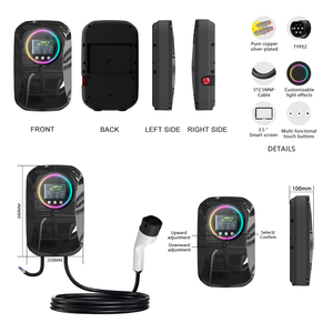 11kW 16A AC Onboard Portable Power Fast Charging Station Charger for EV <b>Car</b> New Wallbox Type 2 - Product Image 3