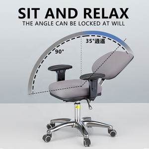 J66F sillas de laboratorio de taller de metal ajustables antiestáticas de elevación y rotación con respaldo de tela para escuelas y almacenes - Product Image 4