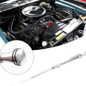 Varilla medidora de aceite de motor de acero inoxidable para Chevrolet SBC80 305 327 350 383 400 con varilla de extensión - Product Image 1