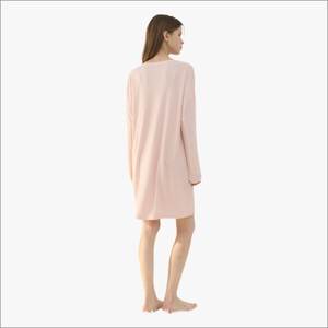 High Quality V-Neck Woman Nightgown Cotton Women Robes Femme Bamboo Nightdress Custom Sleepwear Nightwear - Product Image 3