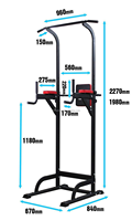 MSTAR 2025 Power Tower Multi-Gym, équipement de fitness avec structure en acier, station de traction, bancs et supports, charge maximale utilisateur 120 kg, direct