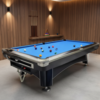 Vente flash, table de billard de salon de 9 pieds de 6e génération, table de billard à 8 boules de qualité tournoi, plateau en ardoise, système de retour automatique des billes