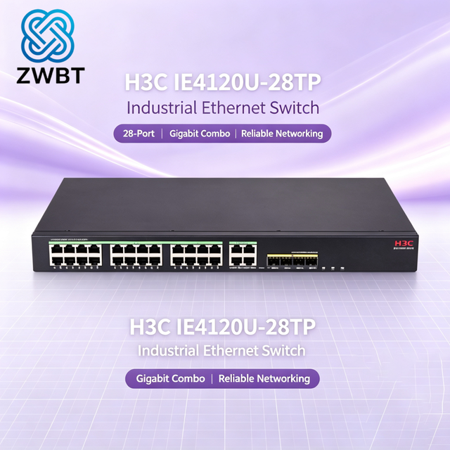 H3C IE4120U-28TP-H1 28-Port Layer 3 POE SNMP QoS VLAN Stackable Ethernet LAN Switch 100Mbps in Stock