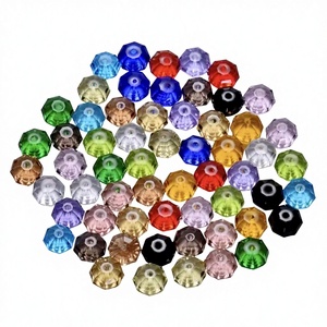 Lot <span class=keywords><strong>de</strong></span> 50 perles plates en verre <span class=keywords><strong>cristal</strong></span> autrichien, forme irrégulière, pour la fabrication <span class=keywords><strong>de</strong></span> bijoux DIY faits à la main - Product Image 2