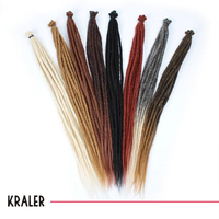 Vente chaude Dread locks Cheveux faits à la main crochet Ombre tresse Cheveux synthétiques tresse africaine meches